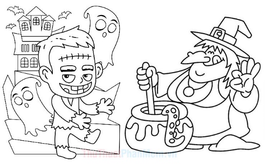 Tranh Tô Màu Halloween